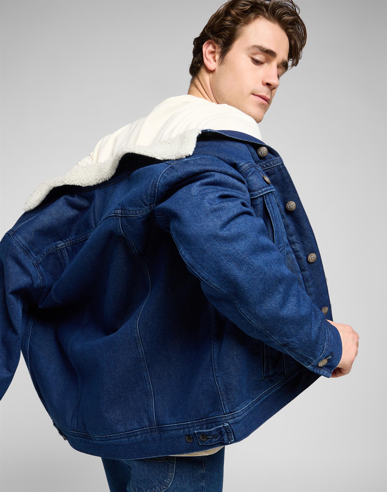 Lee Sherpa jacket Save IT Lt. Blue