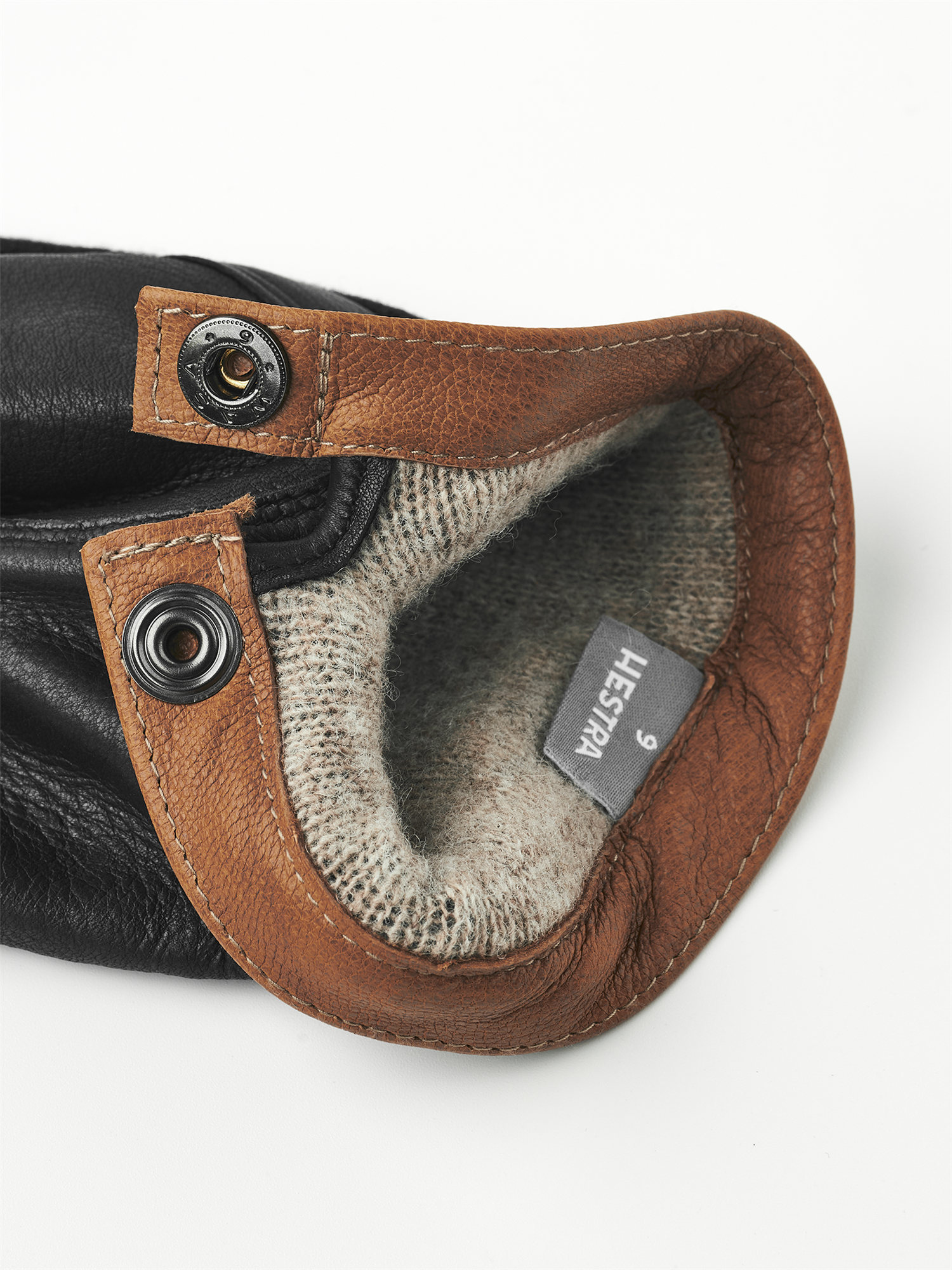 Deerskin wool Tricot Black/Chocolate