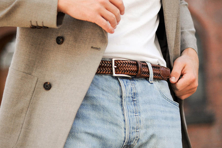 Leather belt Light Brown