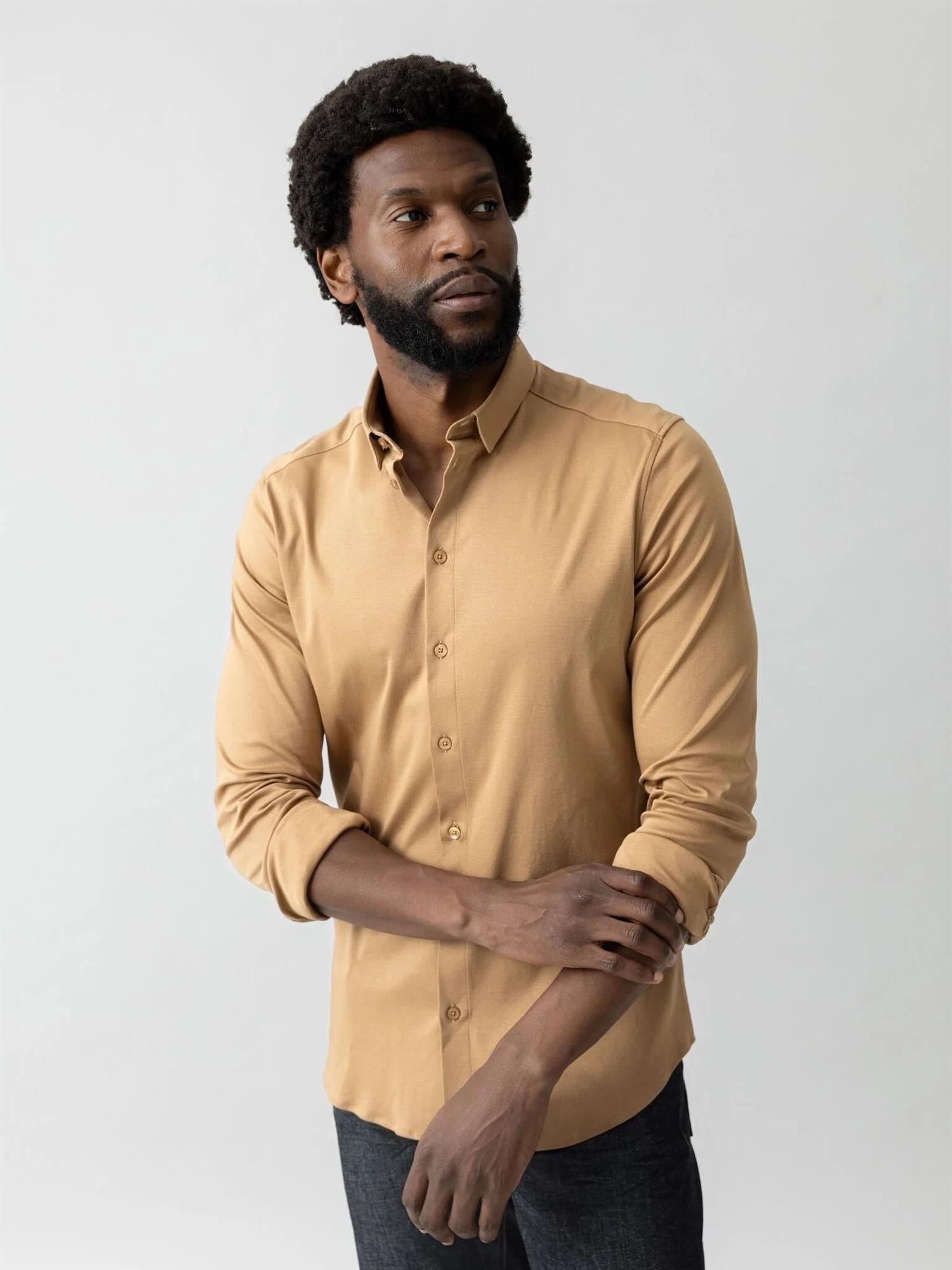 MARCO JERSEY SHIRT Toasted Coconut