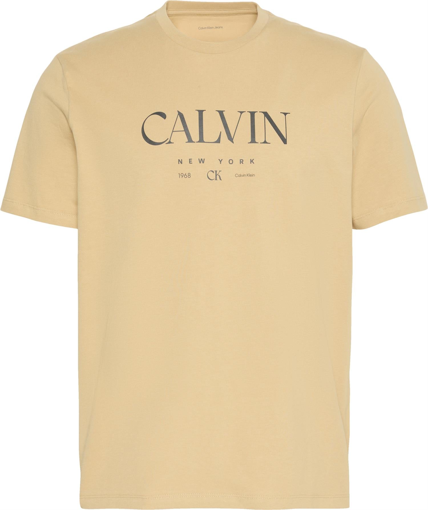 Ss 20s Ln Calvin Graphic Tee Dark Barley