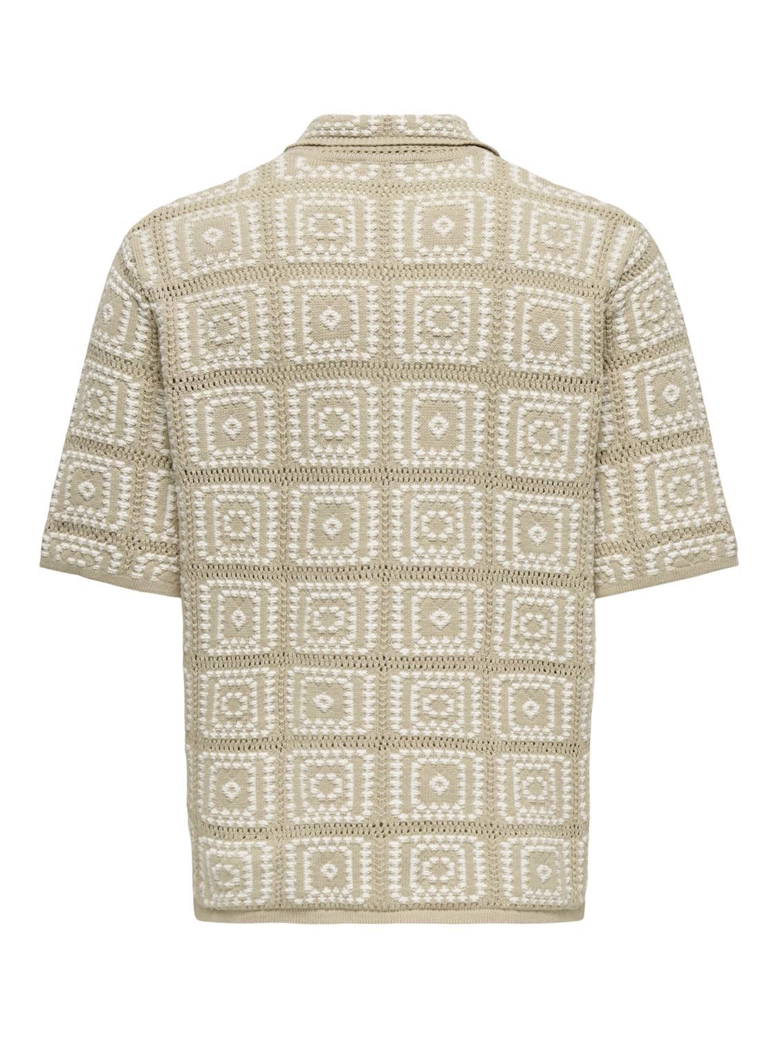 Onsbart Rlx 5 Ss Shirt Knit Noos Silver Lining Egret