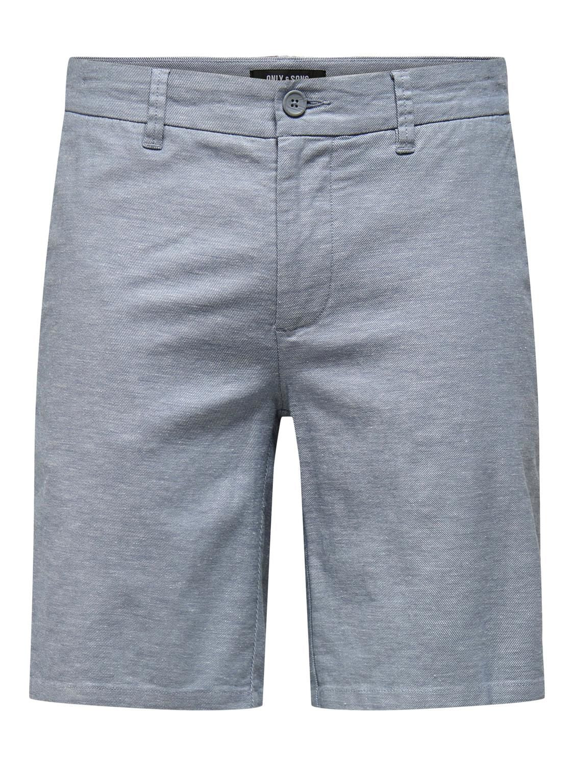 Onsmark 0011 Cotton Linen Shorts Noos Flint Stone