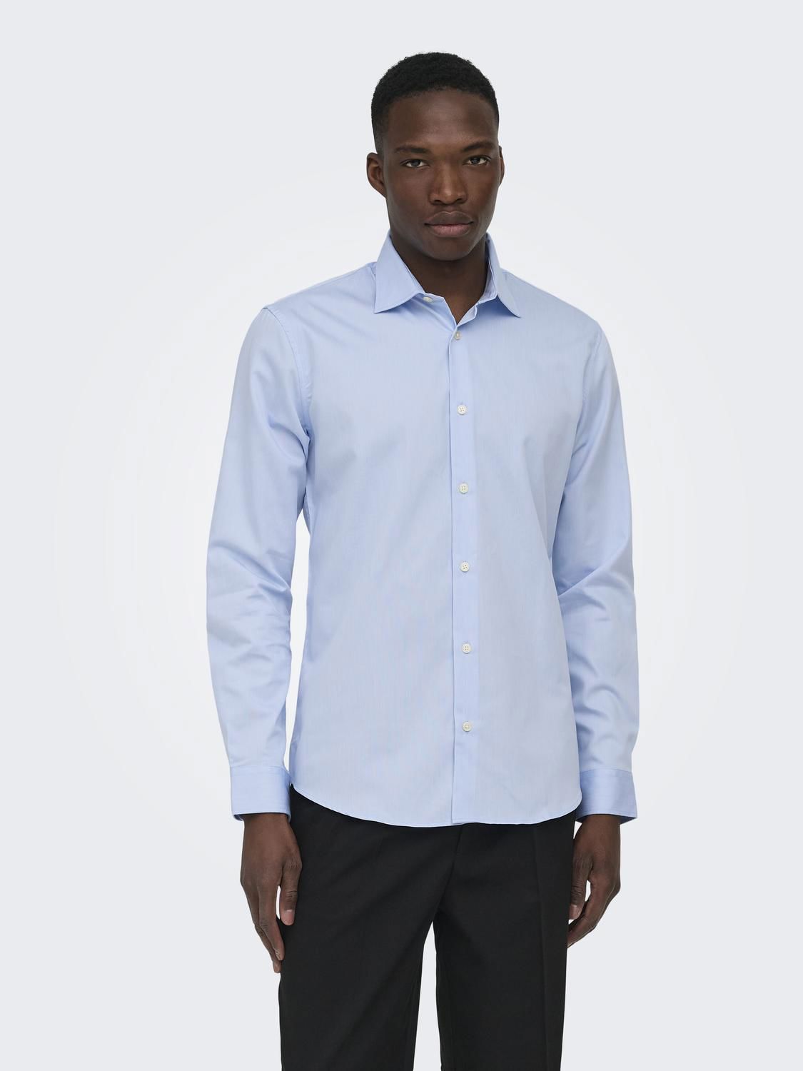 Onsjim Slim Shirt Frml Noos Cashmere Blue