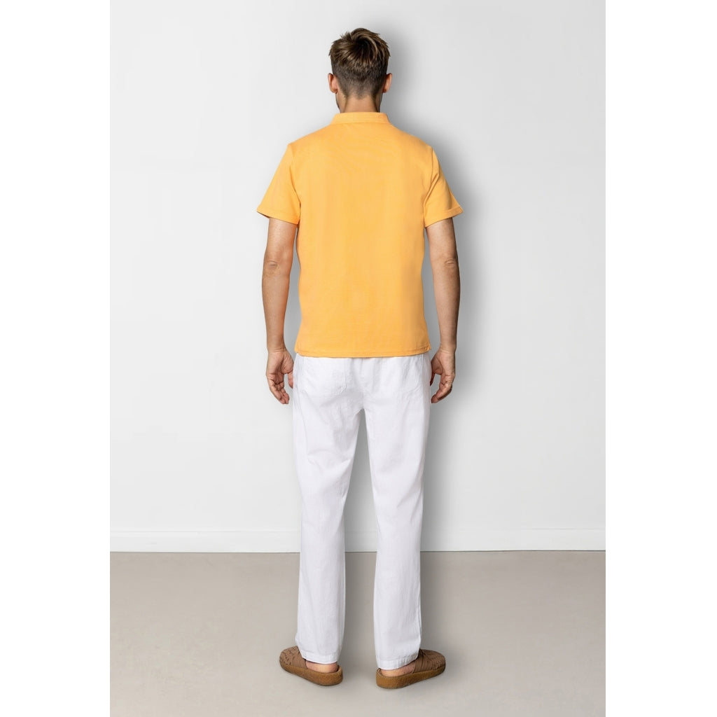 Silkeborg Stretch Polo Mock Orange