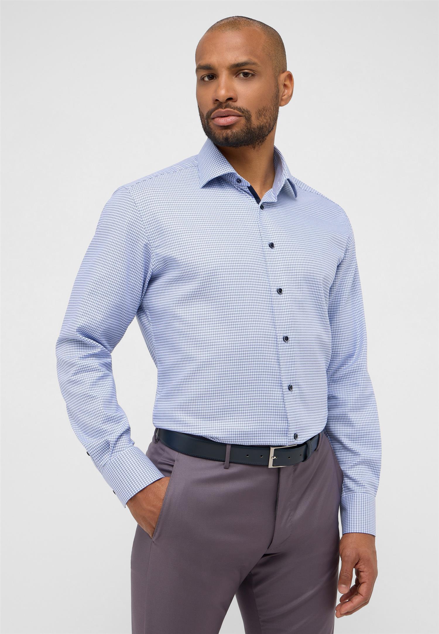 Shirt twill Modern fit long sleeve Blue