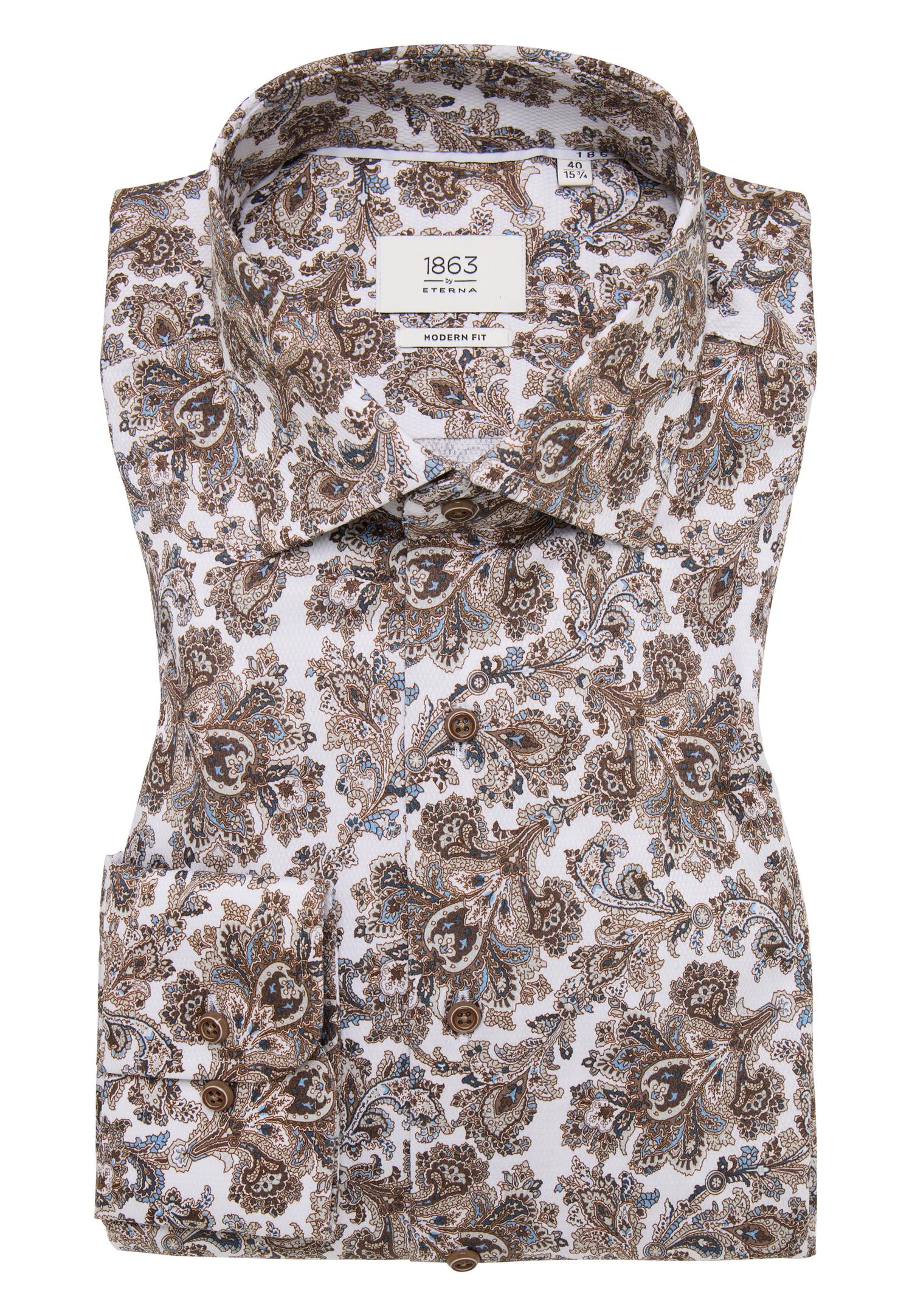 Shirt X669 modern fit Brown Melange