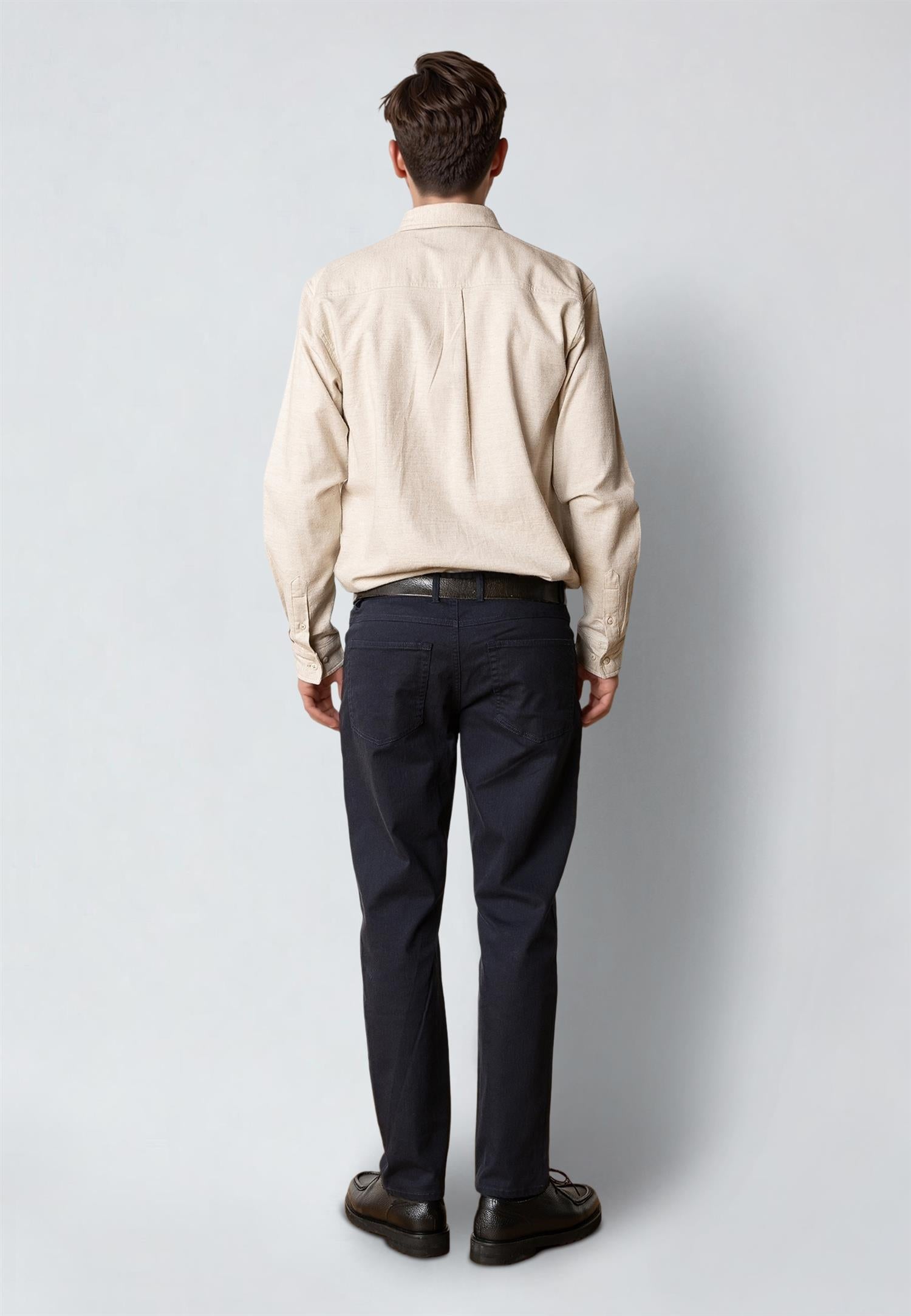 Russel Flannel Shirt Ecru Melange