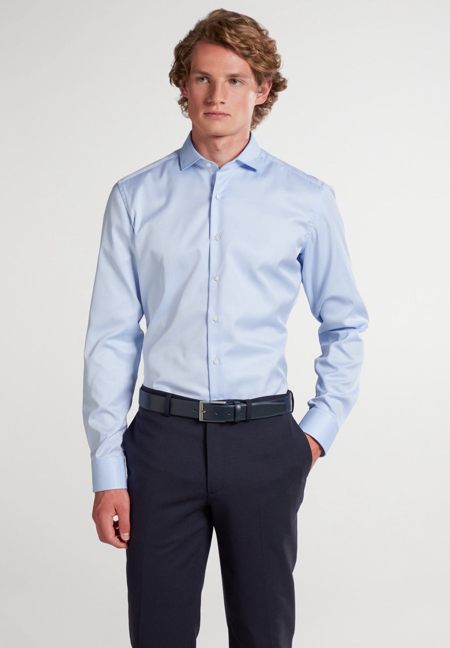 Basic Slim Fit L/S F182 Lt. Blue Lt. Blue