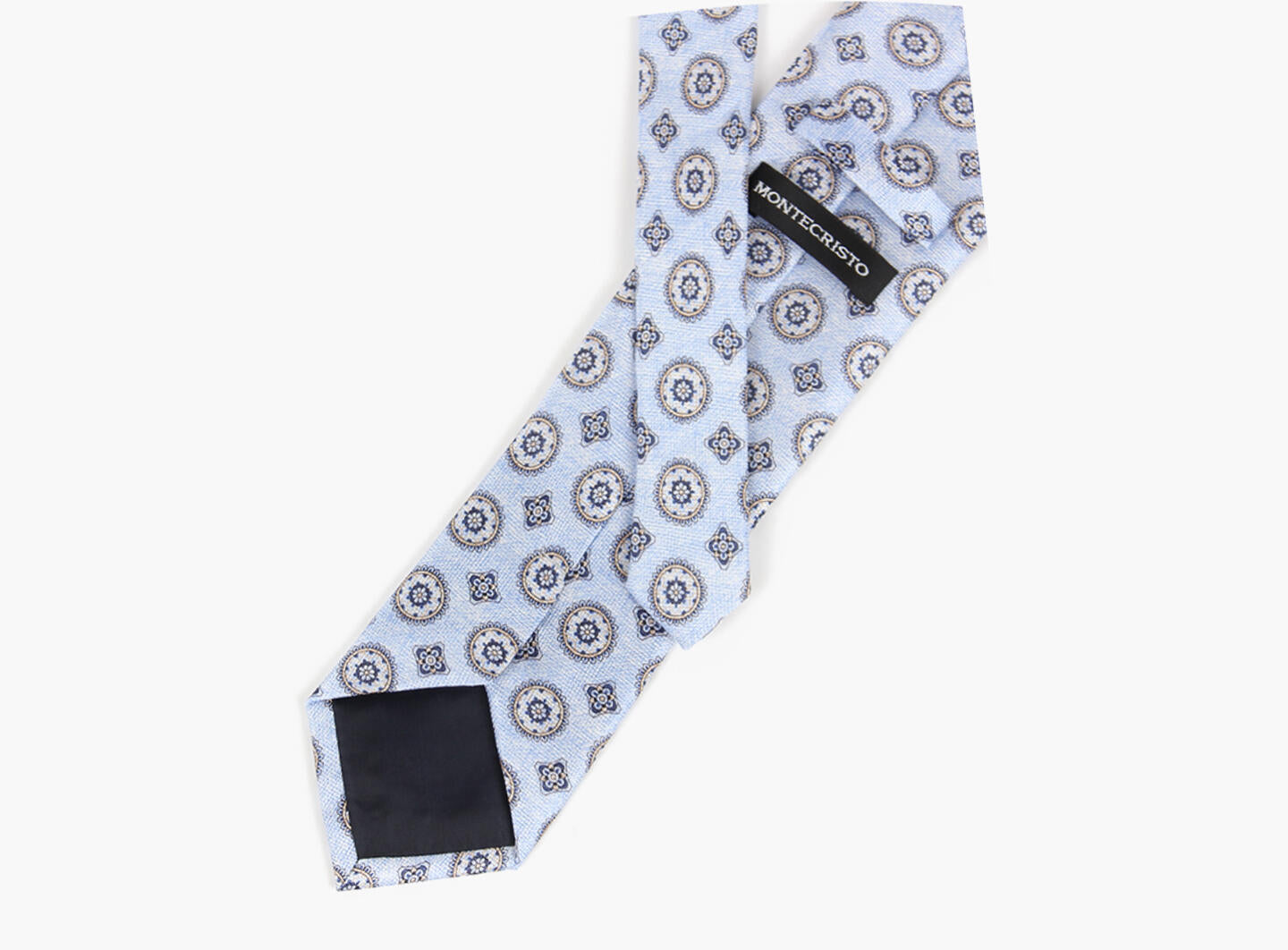 Montecristo 100% silke slips 7,6 cm Light Blue