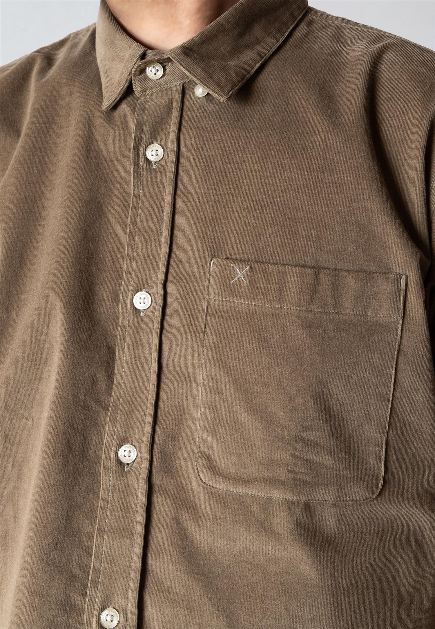 Ferris Corduroy Shirt Brindle Beige