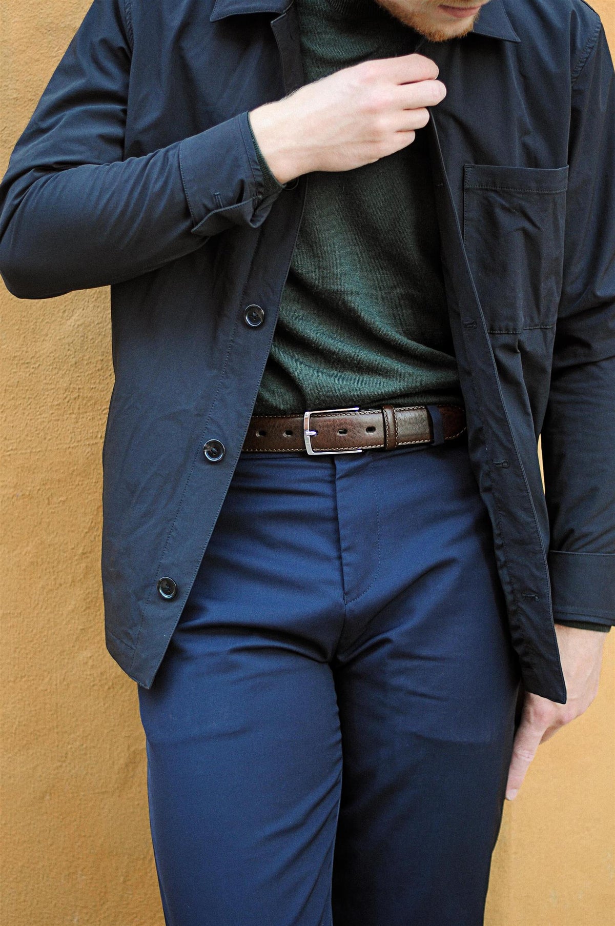 Leather belt Brown