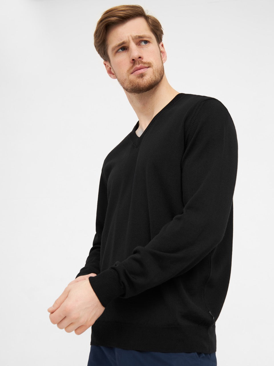 Milan Pullover V Neck Reg.fit Black