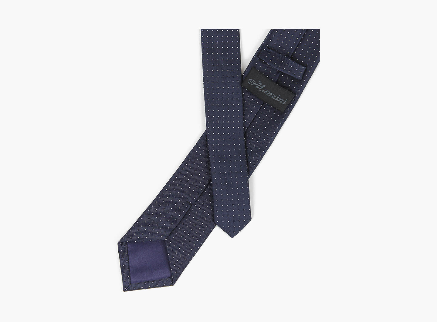 Silk tie 100% 7,6 cm Navy