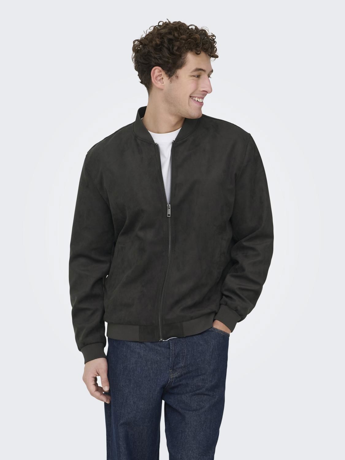 Onslucas Fake Suede Bomber Otw Noos Phantom