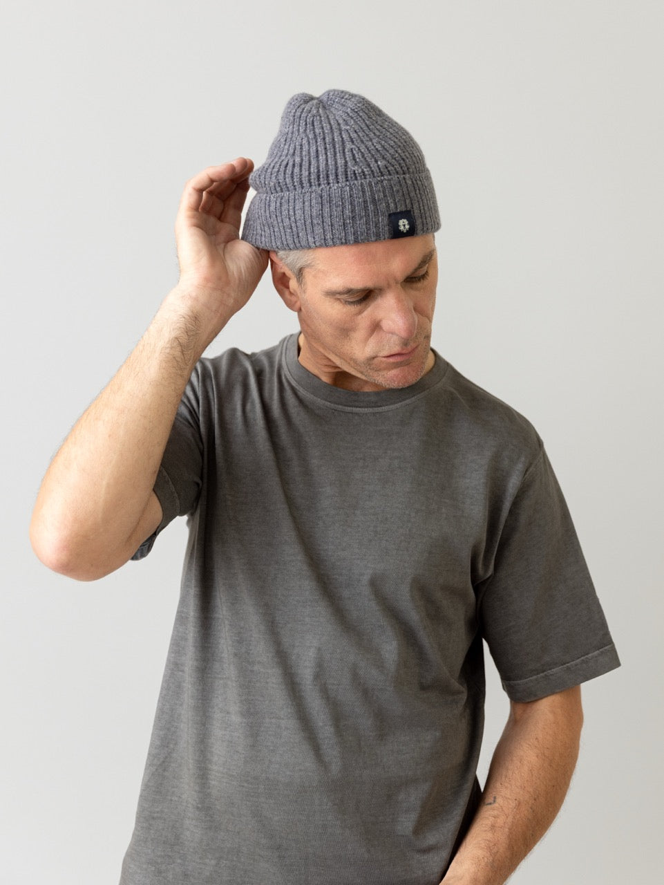 MMGSeaman knit Beanie Grey Melange