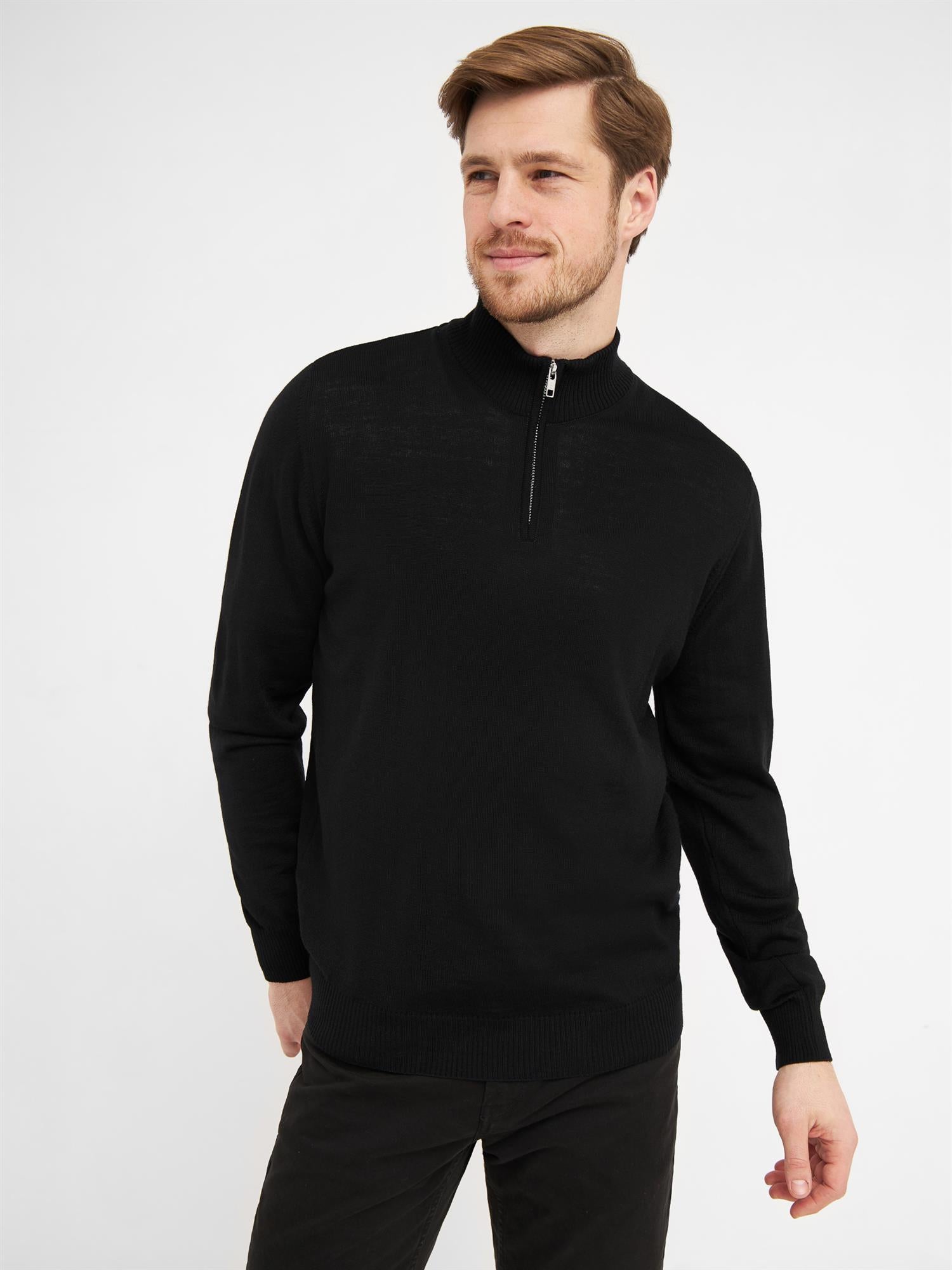 Milan pullover 1/4 zip Black