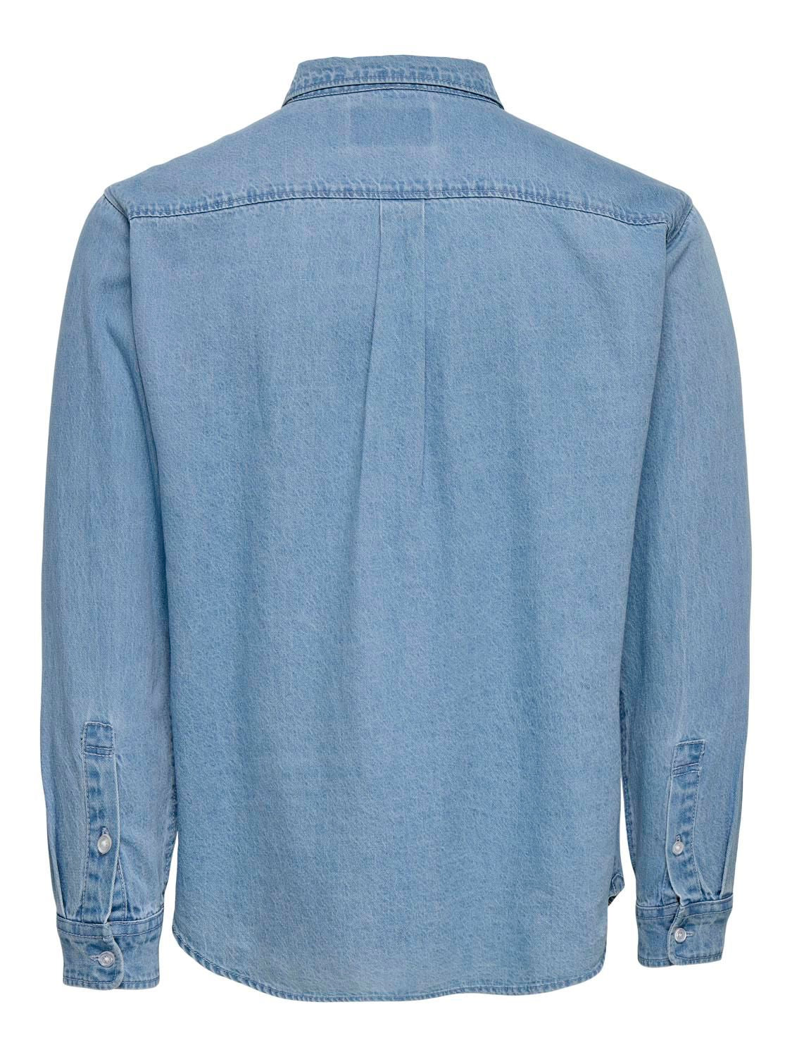 Onsorson Regular Yfm Dnm Shirt Noos Light Blue Denim