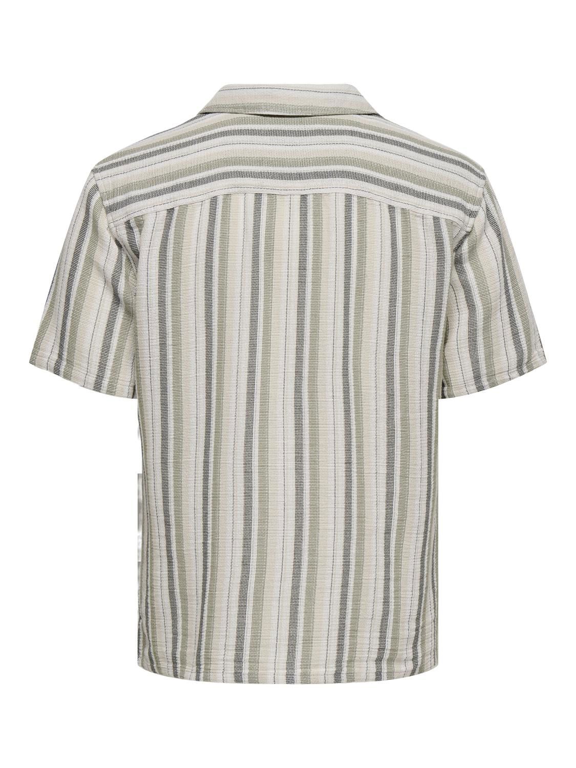 Onstrev Life Reg Stripe Ss Shirt Noos Seagrass Multi Stripe