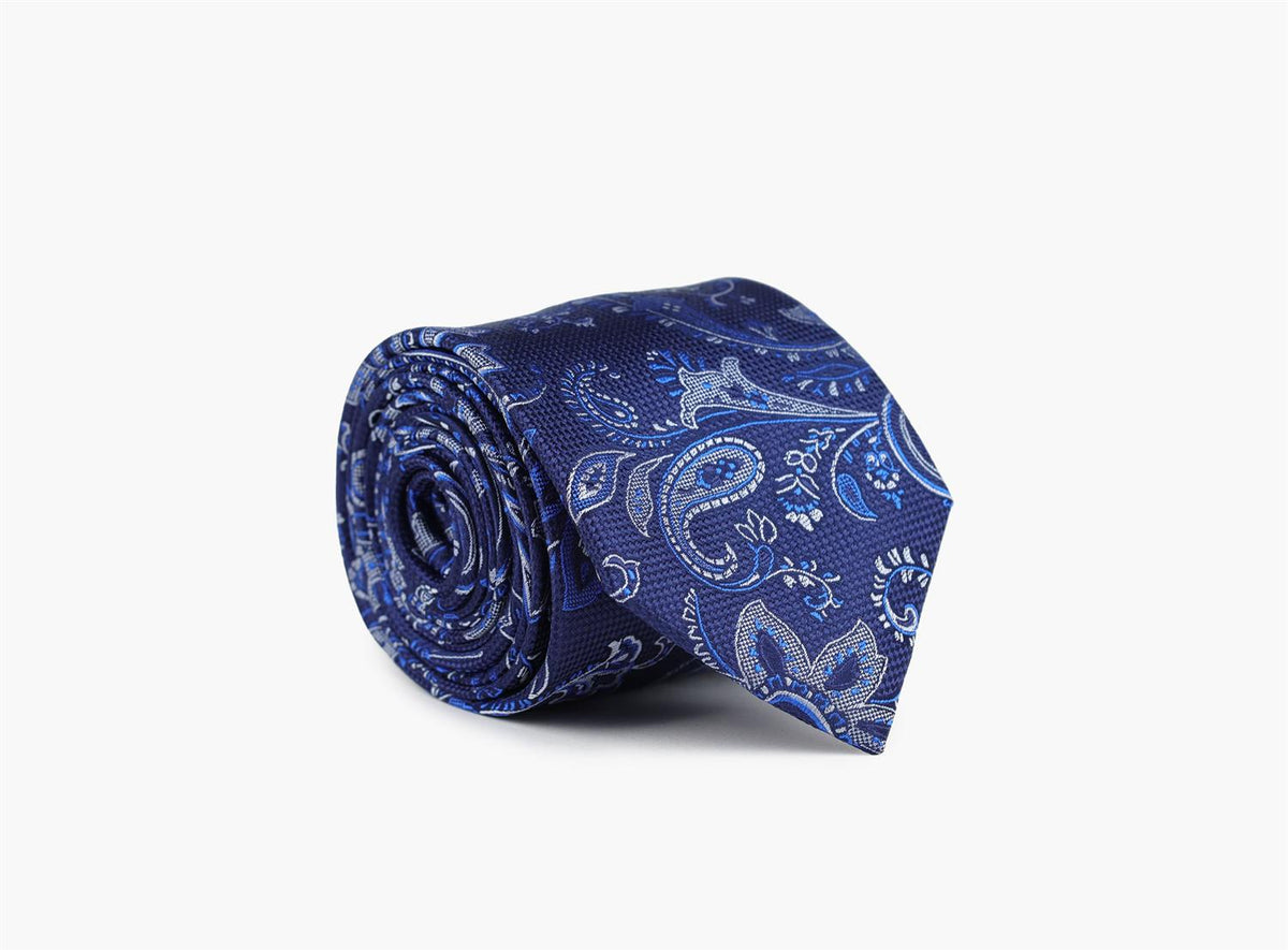 Nohr Magnus Silk Tie 7,6 Cm Marine Blå 79