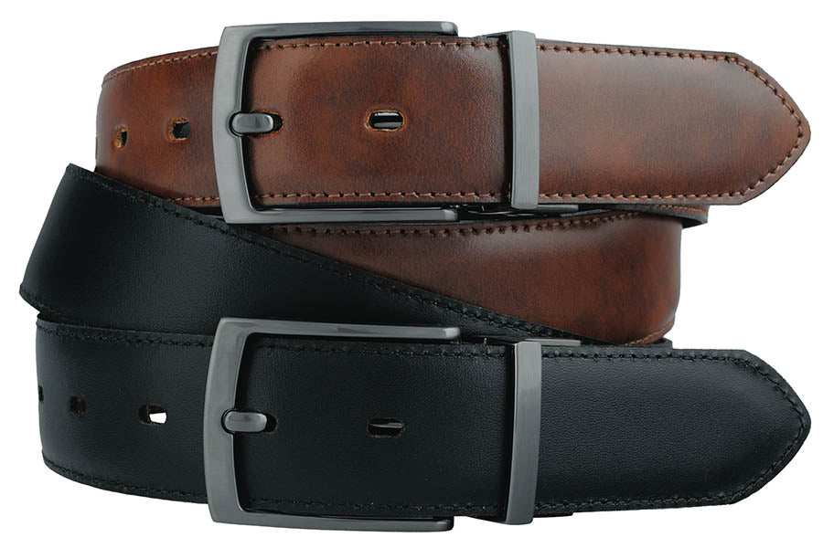 Leather belt Black/Brown