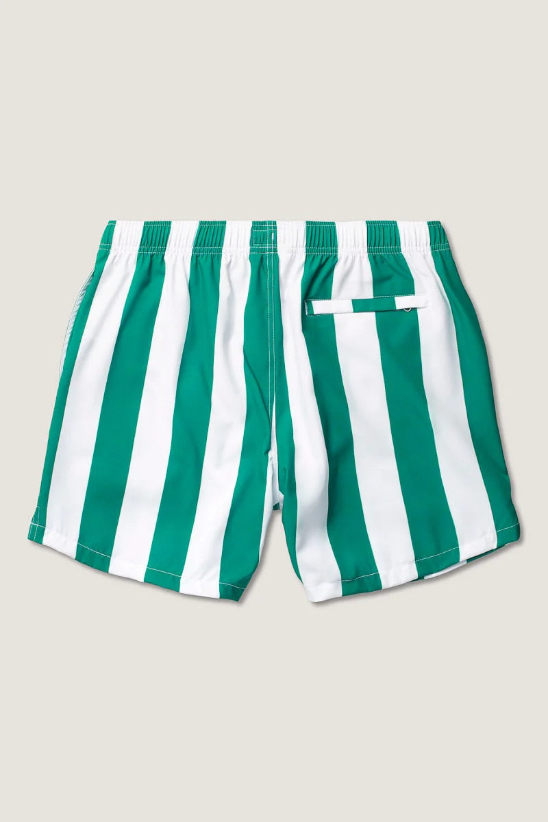 Classic Retro Stripe Peacock/White