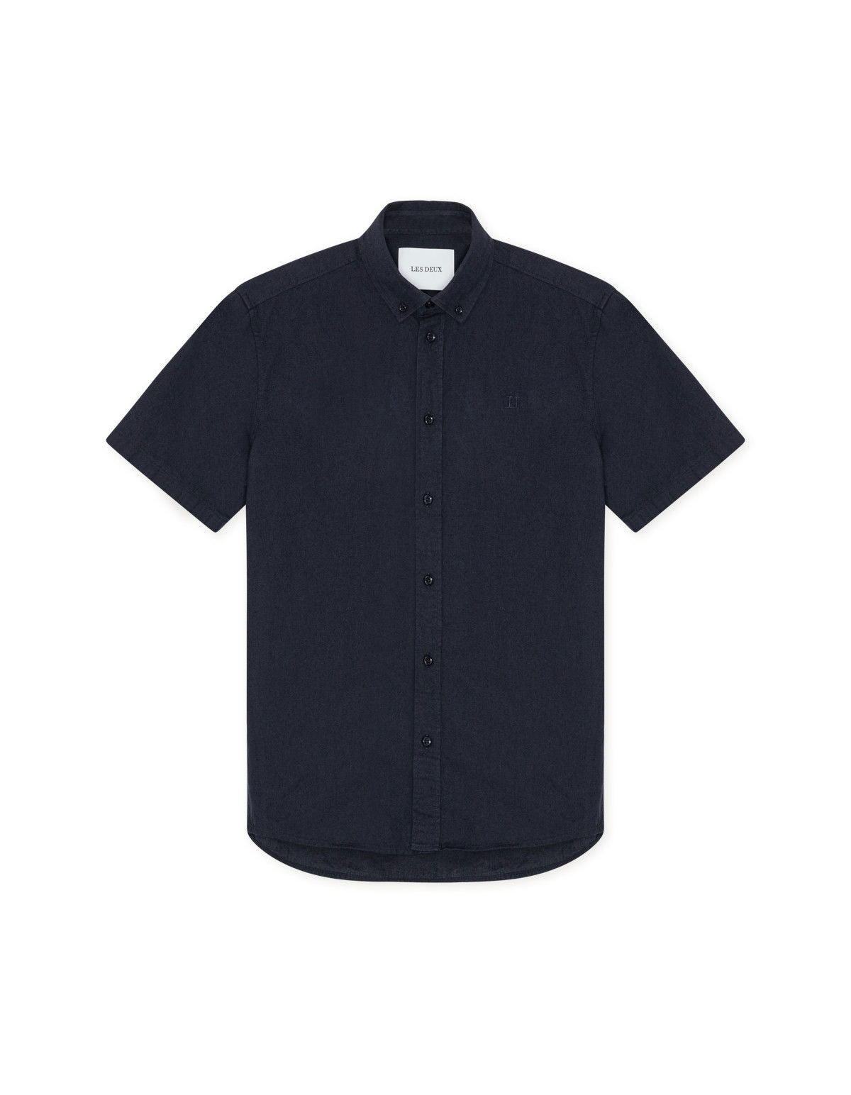 Konrad Cotton Linen Ss Shirt Dark Navy