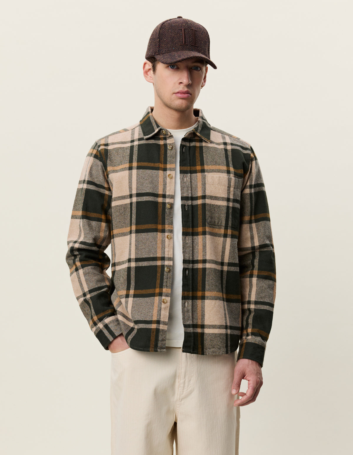 Check Flannel Shirt Rosin Green