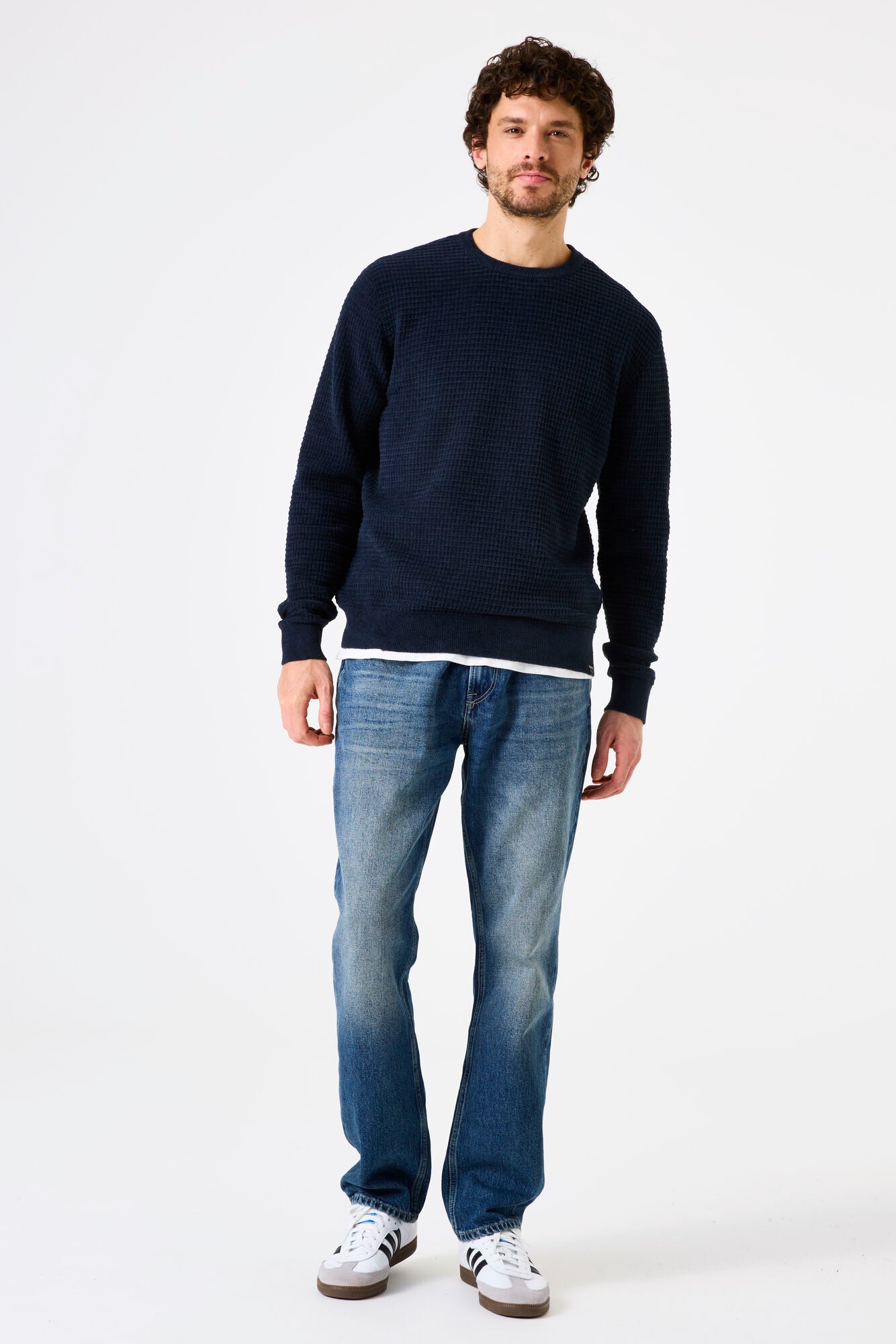 K51243 men´pullover Blue Graphite