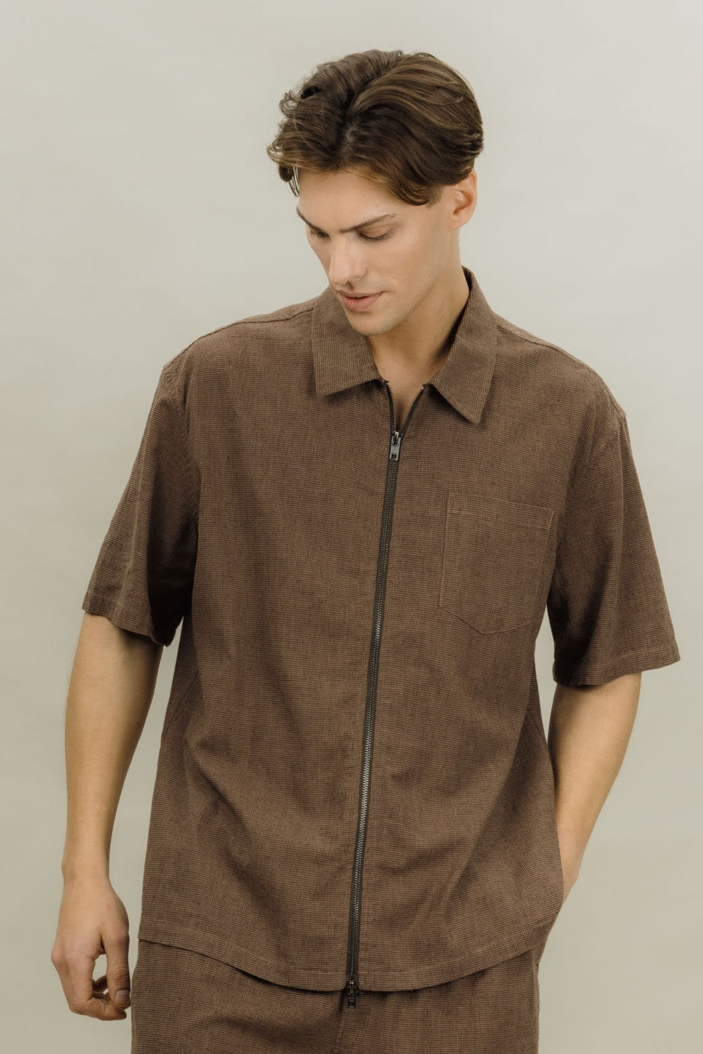Gregorio Ss Shirt Brown