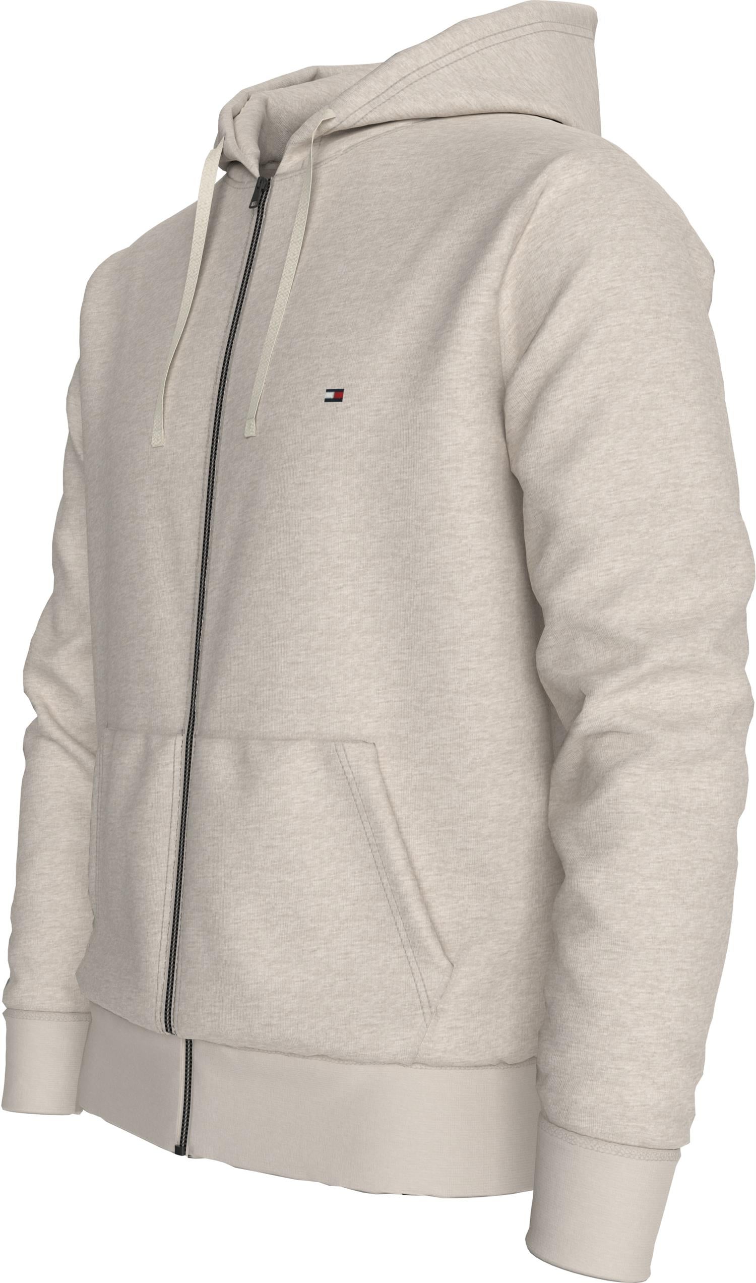 ESSENTIAL FLEECE ZIP THROUGH Heathered Oatmilk