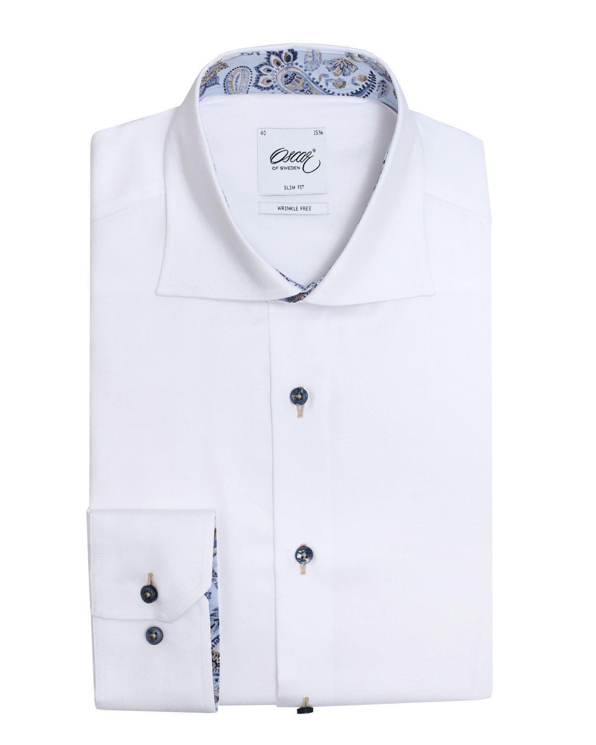 Slim Fit Skjorte – Hvit (Wrinkle Free) 020 Multi Plain 1