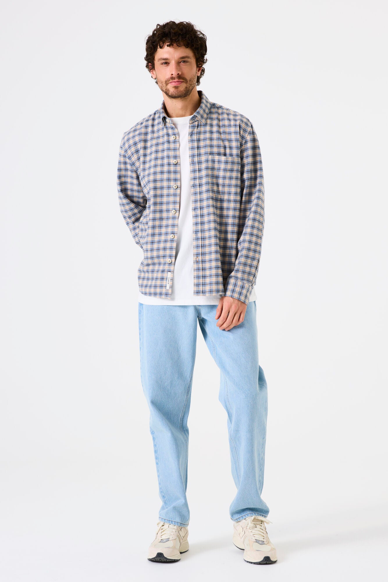 J51083 men´shirt LS Stone Blue