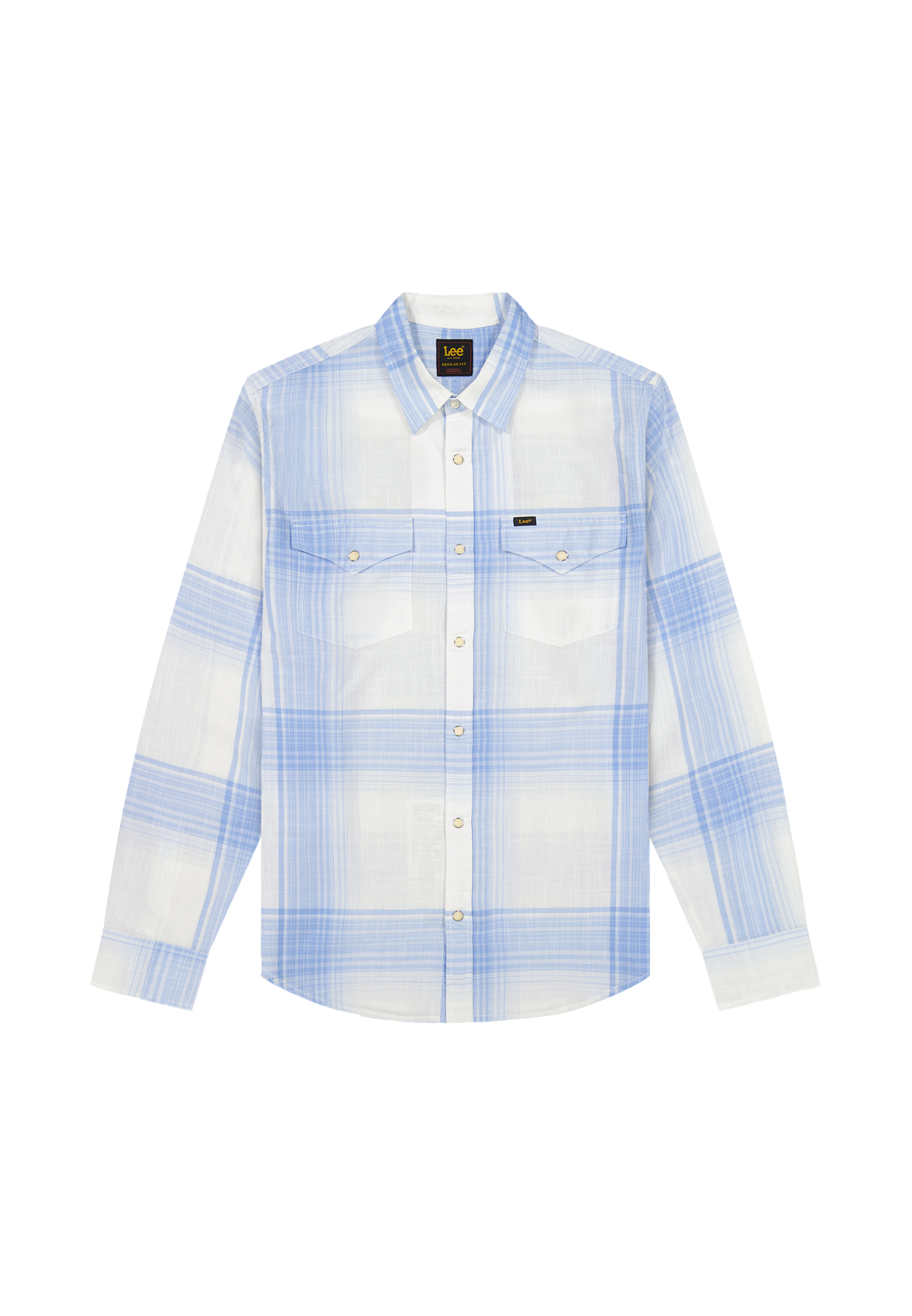 Clean western shirt blue Blå