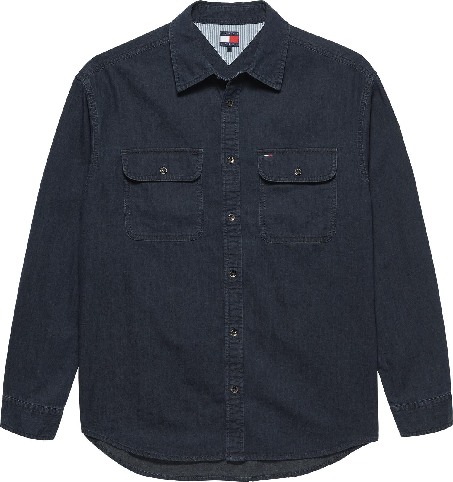 Ls Relaxed Denim Shirt Bl Bk Denim Dark 01