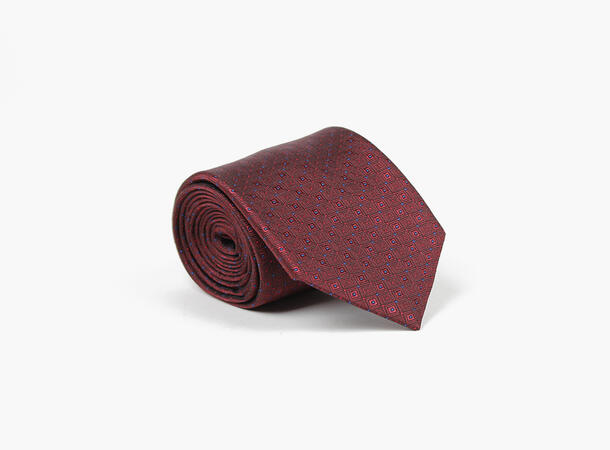 Silk 100% tie 7.6 cm Burgunder