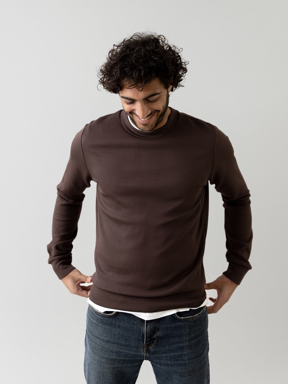 MMGAbel Crew Neck Sweat Chocolate Brown