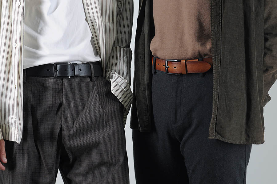 Leather belt Cognac
