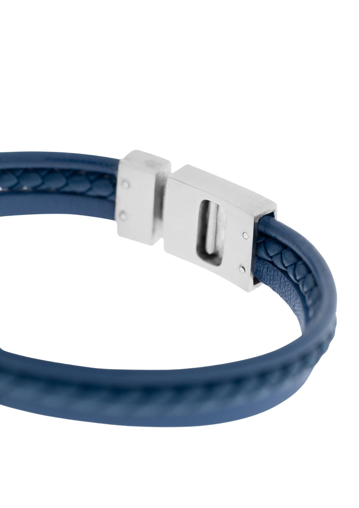 Leather Bracelet Casual Cole Jeans Blue