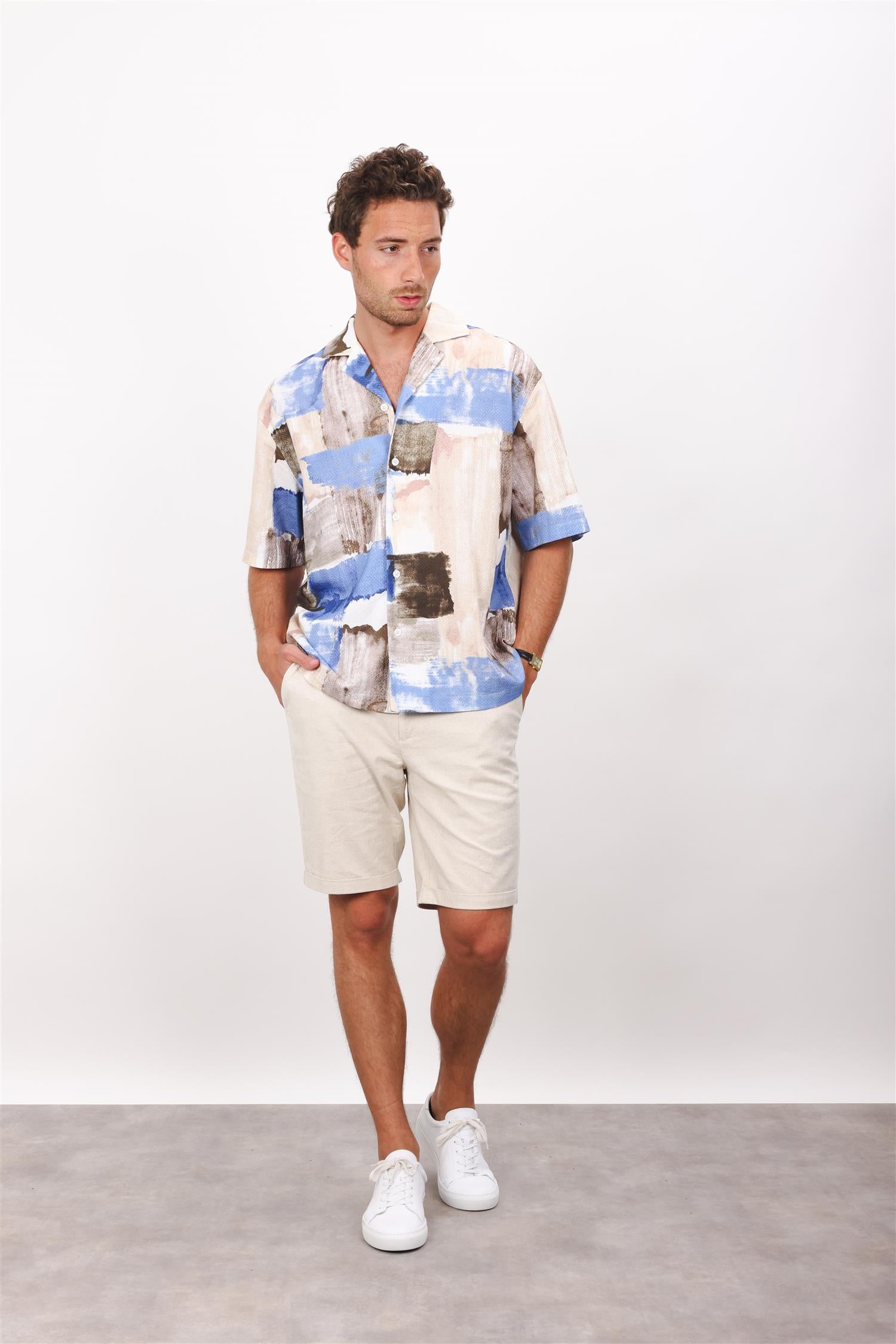 Giovanni SS Shirt Blue Aop