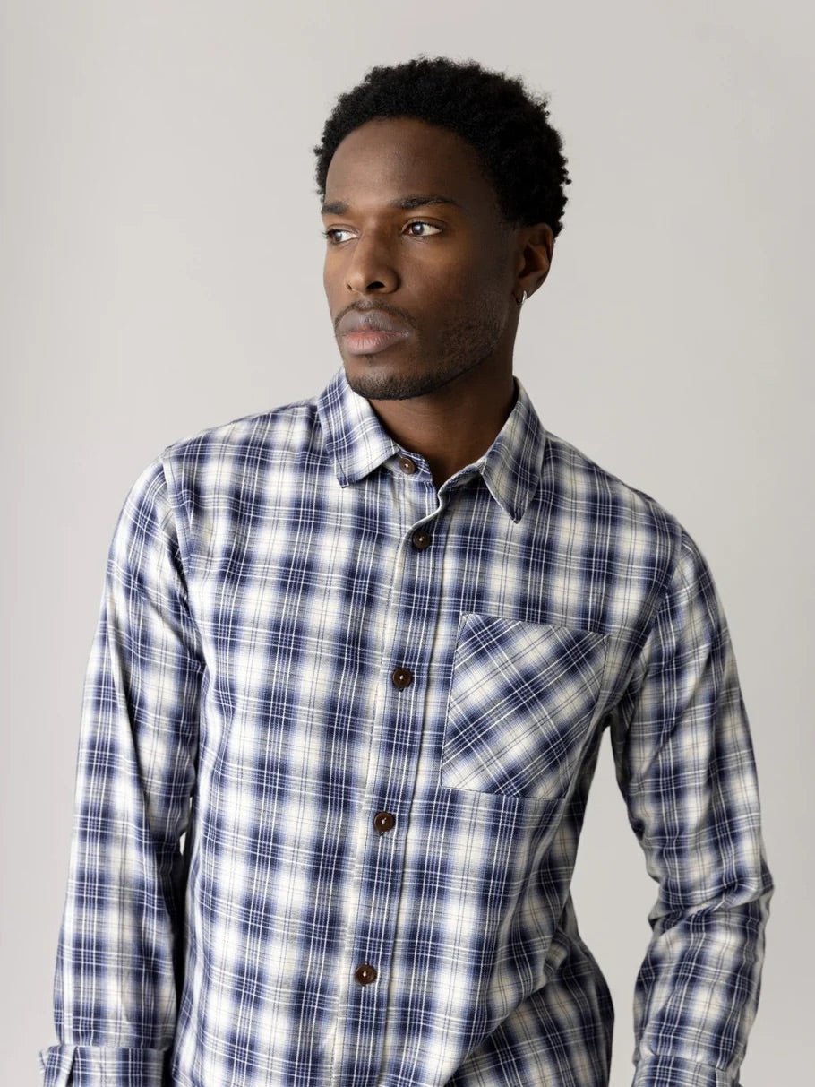 Mmgdavid Spring Check Shirt Estate Blue