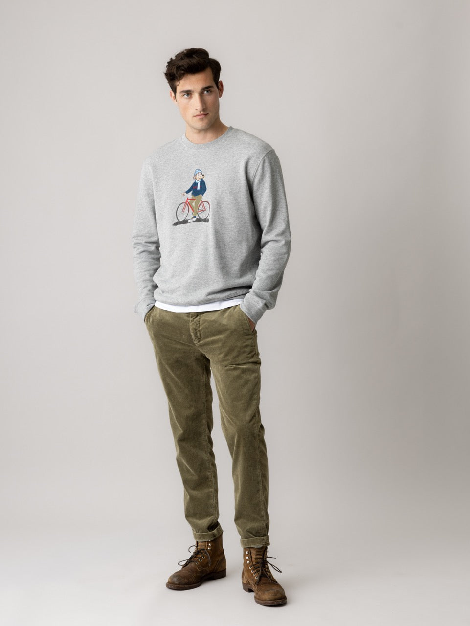 Mmgludvig Crew Sweat Grey Melange