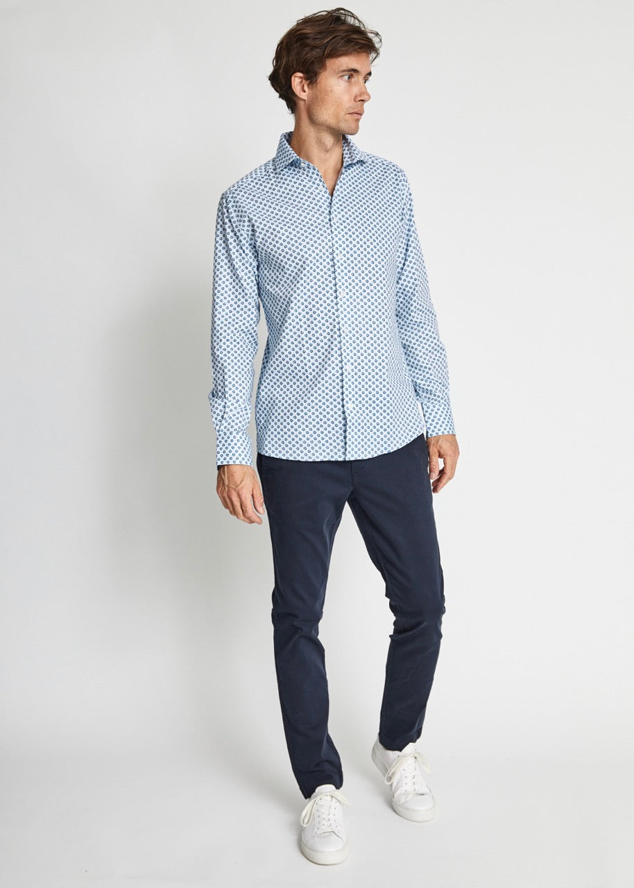 BS Sanders Slim Fit Shirt Light Blue