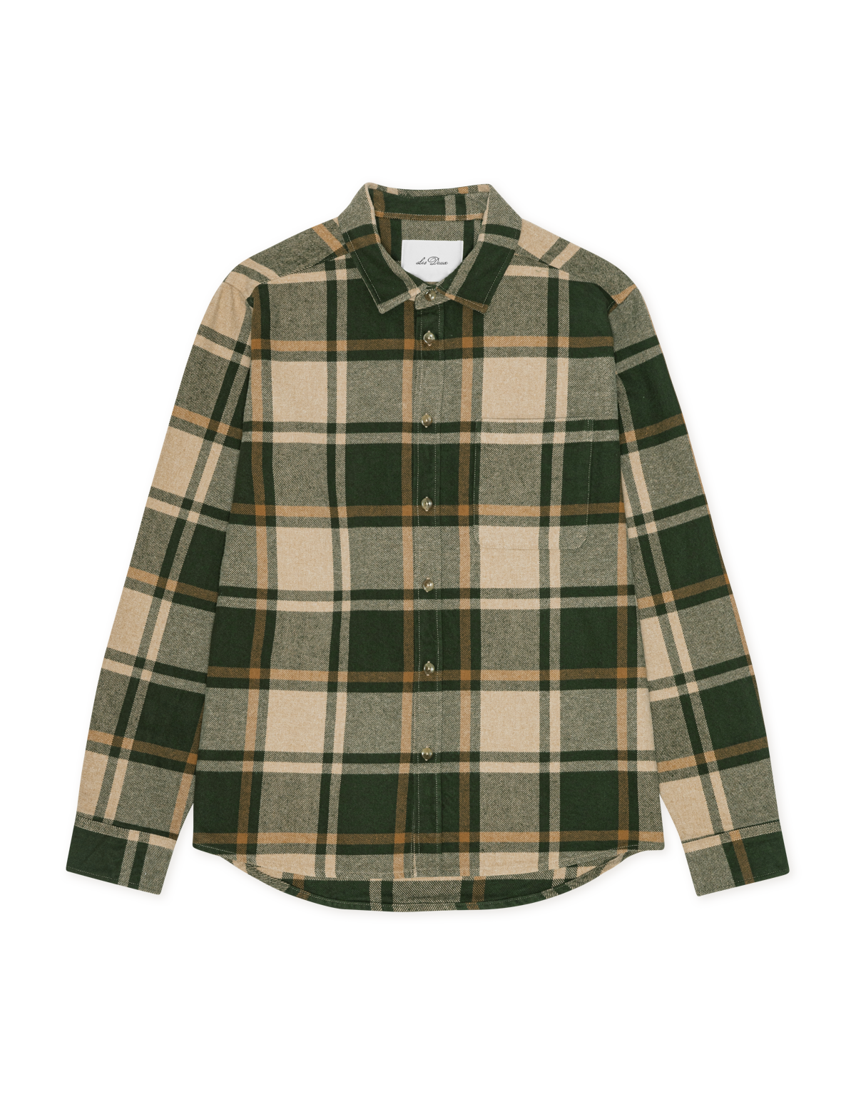 Check Flannel Shirt Rosin Green