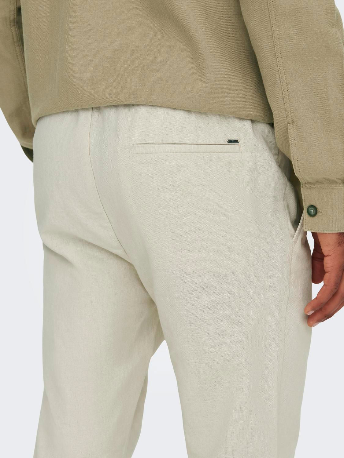 Onslinus Crop 0007 Cot Lin Pnt Noos Silver Lining