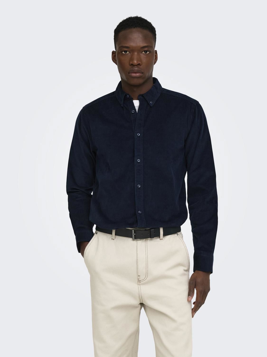 Onsmichael 18w Reg Cord Stretch Ls Noos Dark Sapphire