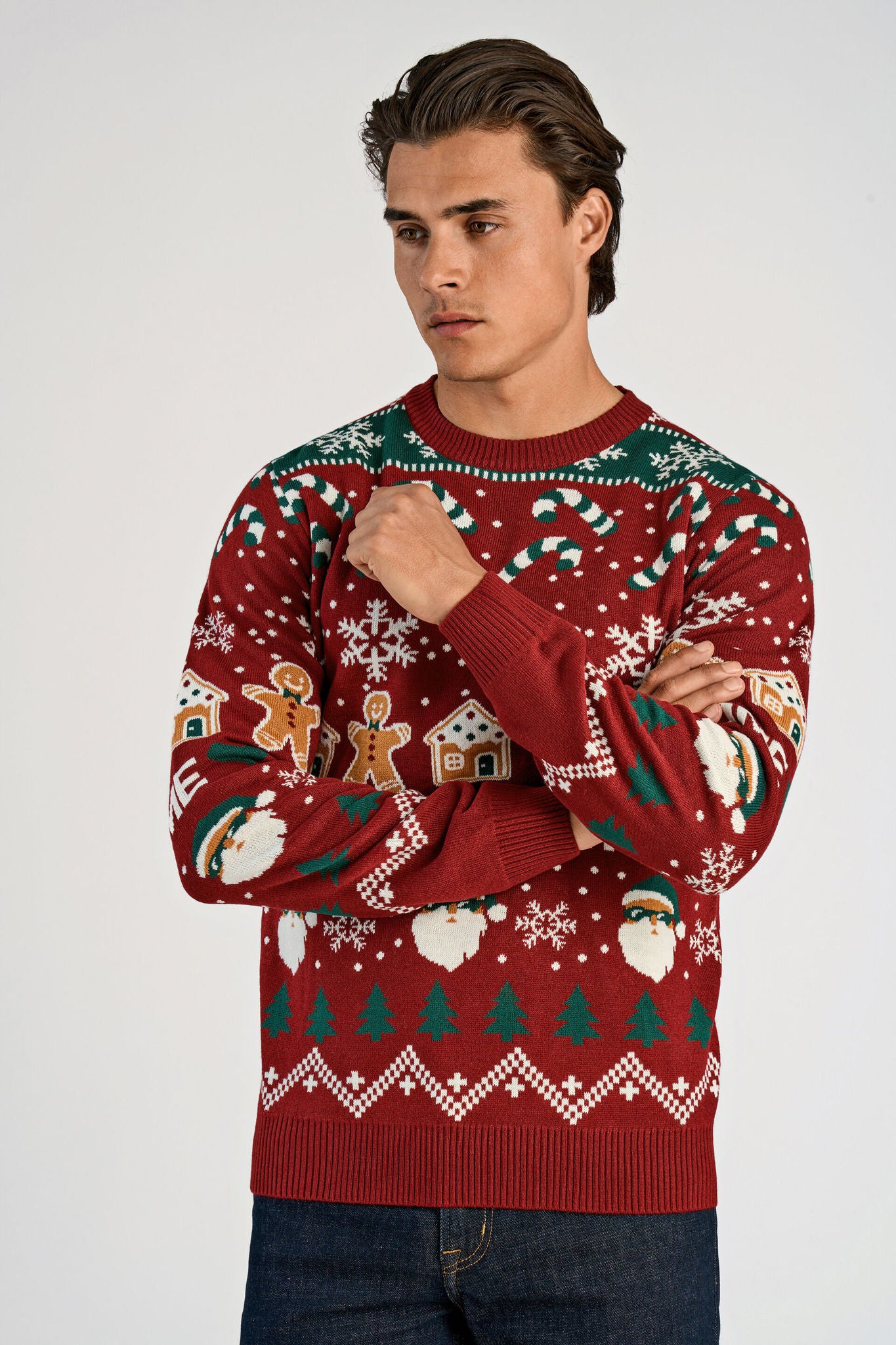 Santa sweater Dark Red