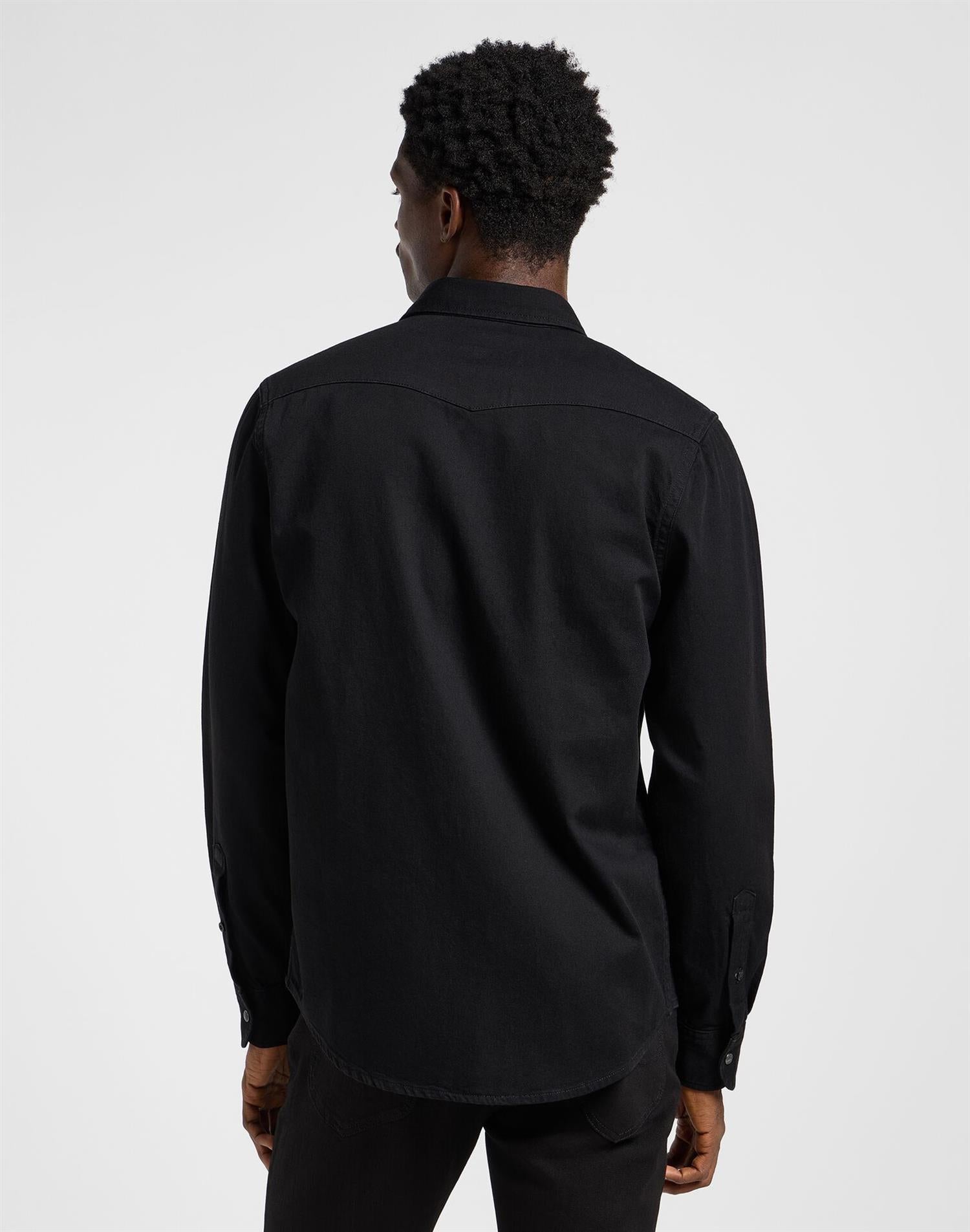 REGULAR WESTERN SHIRT Black