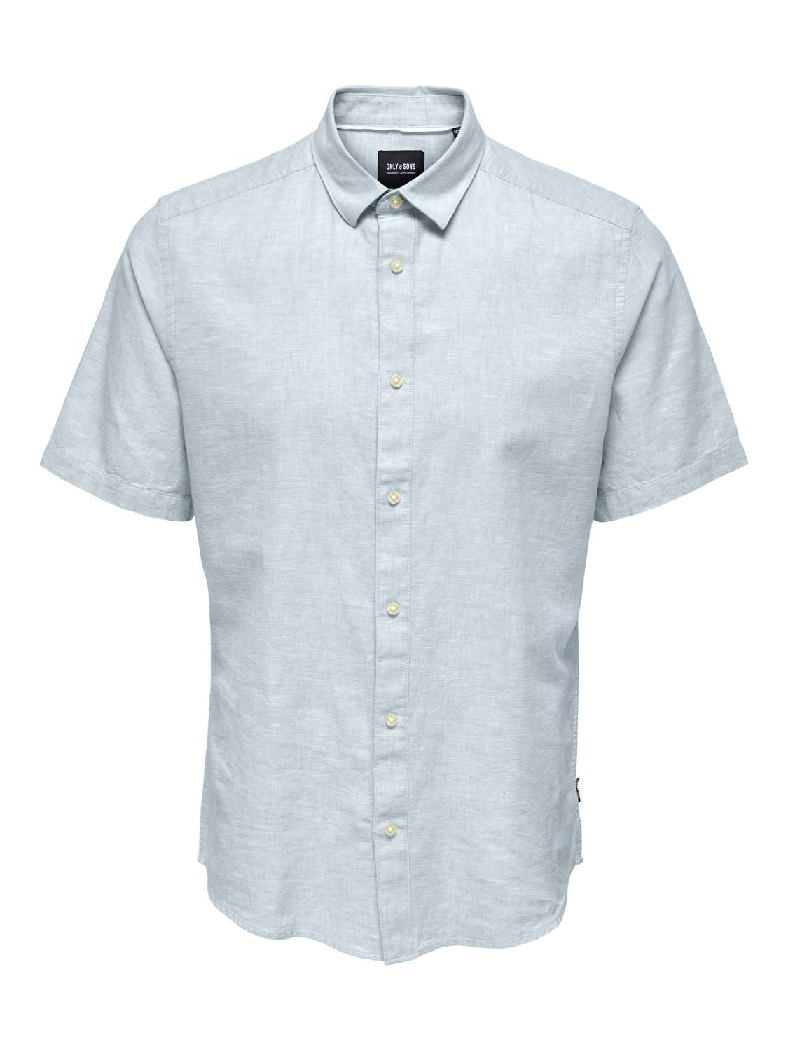 Onscaiden Life Ss Solid Linen Blend Noos Cashmere Blue