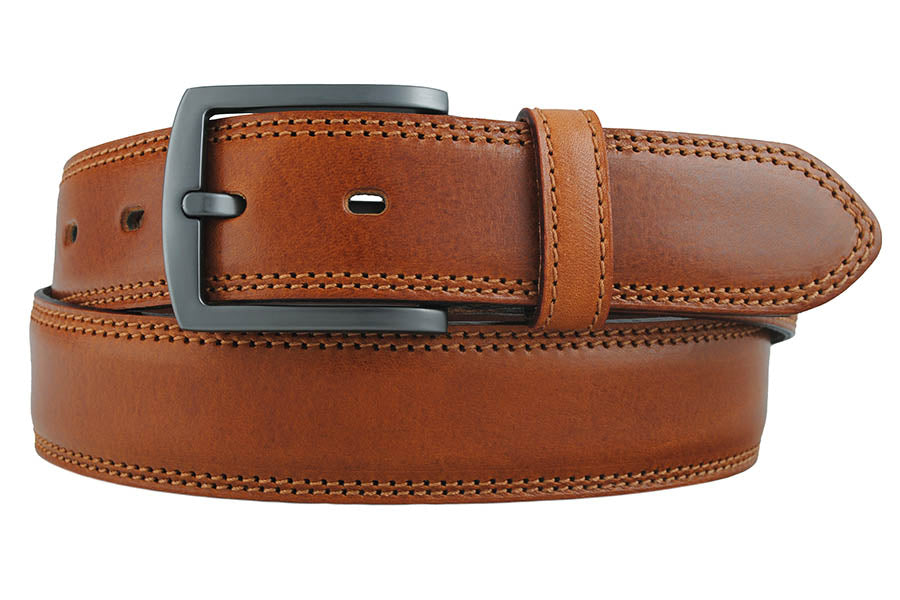 Leather belt Cognac